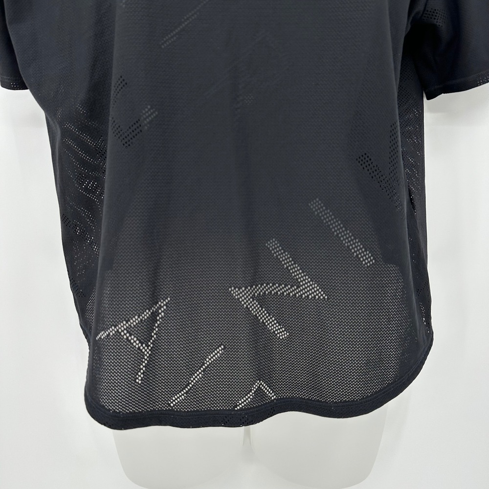 Nike Air Dri-FIT Women's Training Top Black Perforated Lettering Graphic - Picture 4 of 8